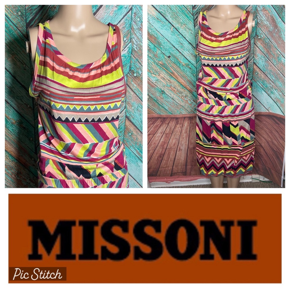 Missoni Multicolor Geometric Midi Dress